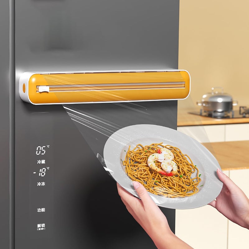 Sonile Multi-Functional Cutter | for 12-Inch Wide, 100-Foot Long Plastic Wrap (Up to 1.65-Inch Diameter), Aluminum Foil, Parchment Paper | Easy to Use | 4 Colors | Magnetic, Suction Modes (Blue) - Image 4